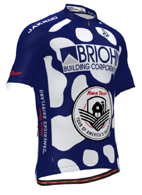 Dark blue with white cow-print jersey with Briohn logo