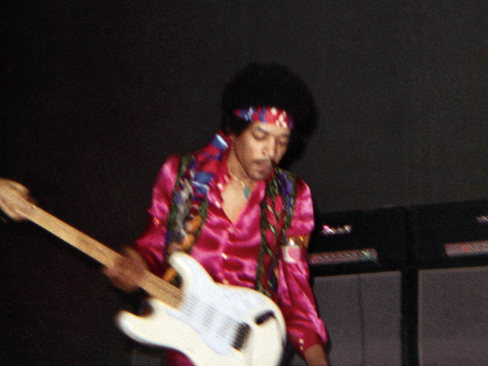 Jimi Hendrix Playing Guitar Behind His Back