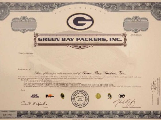 green bay packers shares