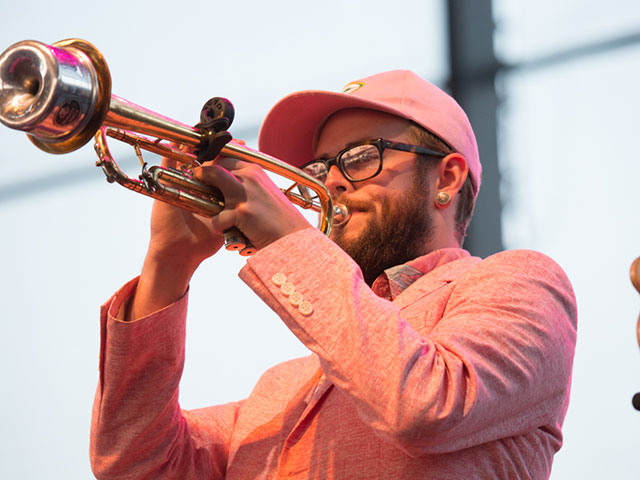 Holmen on horn (photo by Dan Zaitz)