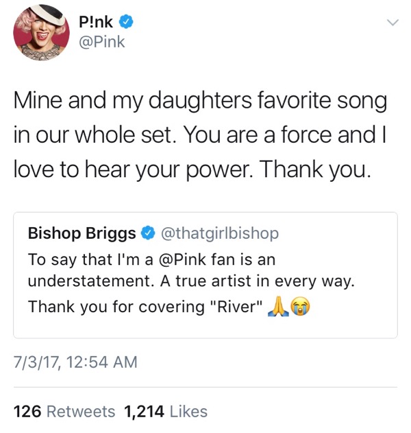 P!nk says her favorite color isn't pink