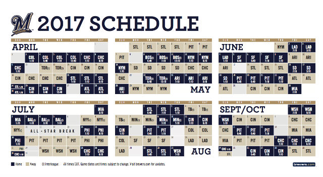 Brewers announce 2017 giveaway schedule - Brew Crew Ball