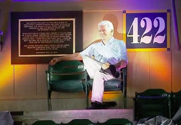 Bob Uecker Gets the Worst Seat in the Brewers' House