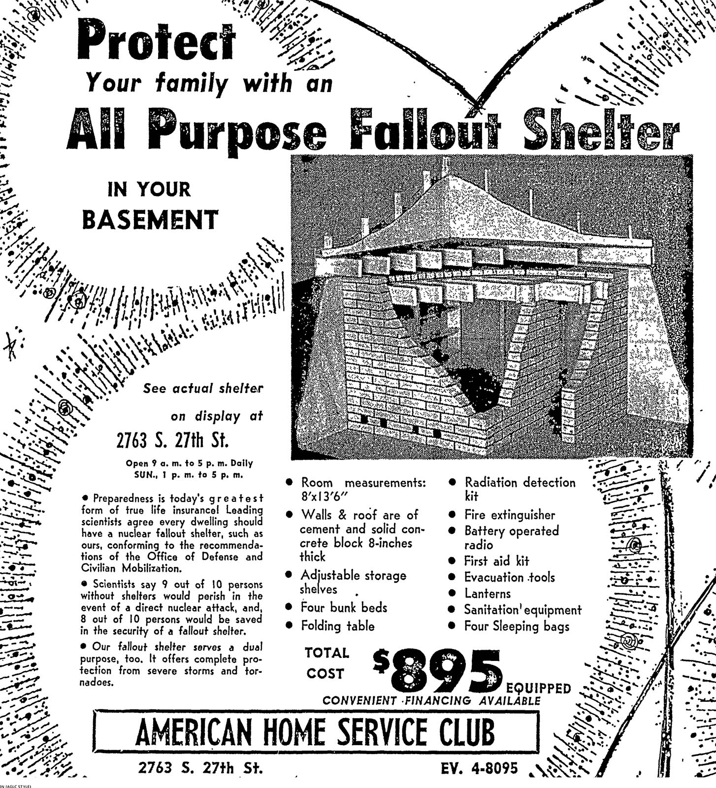 fema home fallout shelter tilt-up storage unit shelterbasement location