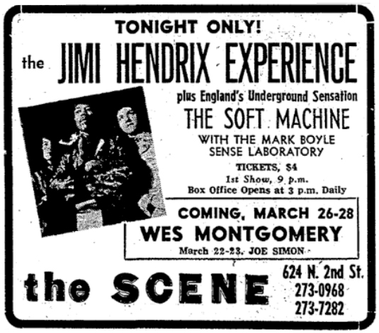 The two nights in 1968 that Milwaukee experienced Jimi Hendrix at The Scene