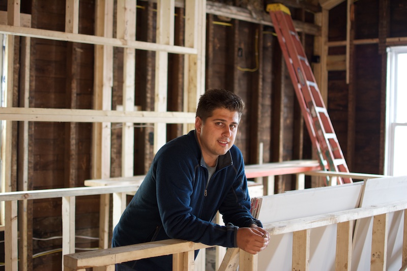 Jeno Cataldo behind what will soon be the new bar upstairs at Jo-Cat's.