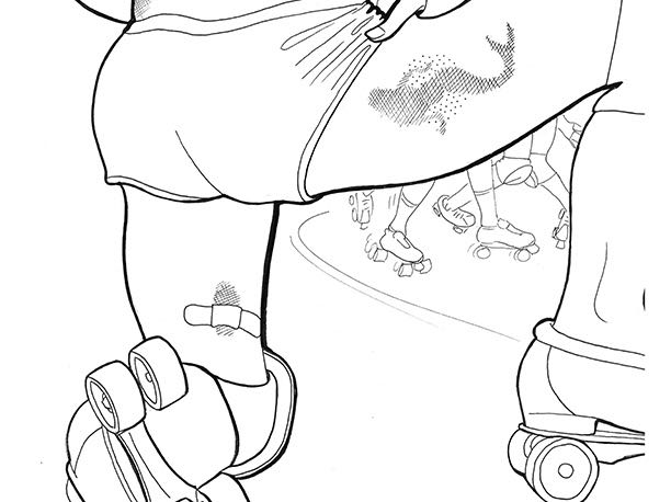 Local Artist And Skater Designs Roller Derby Coloring Books