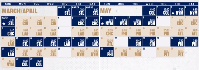 Milwaukee Brewers Schedule