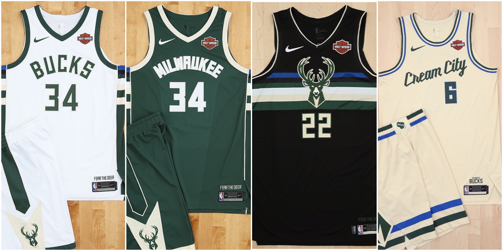 milwaukee bucks cream jersey