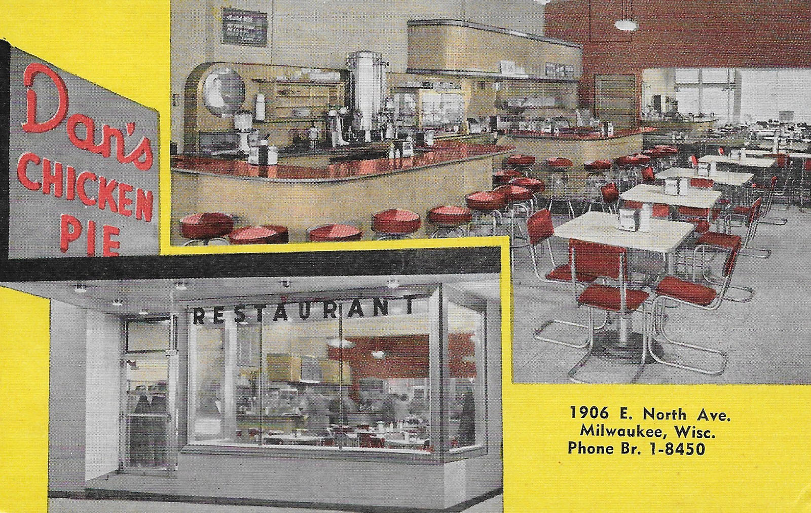 6 postcards of old Milwaukee-area restaurants, lounges, and, well, mud baths