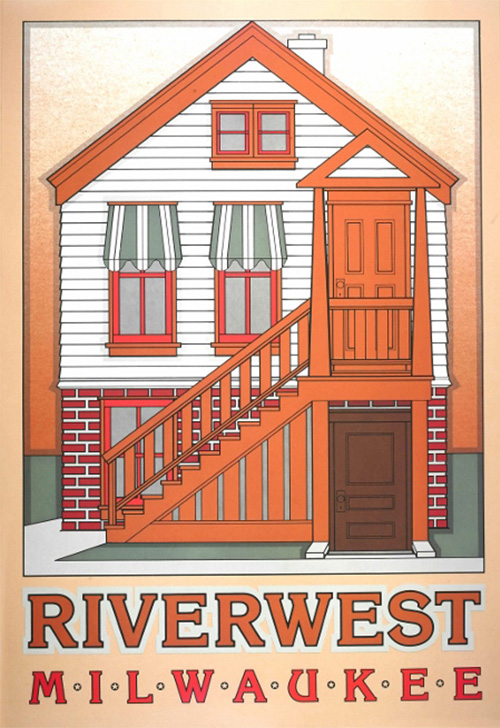 Riverwest Neighborhood Poster by Jan Kotowicz