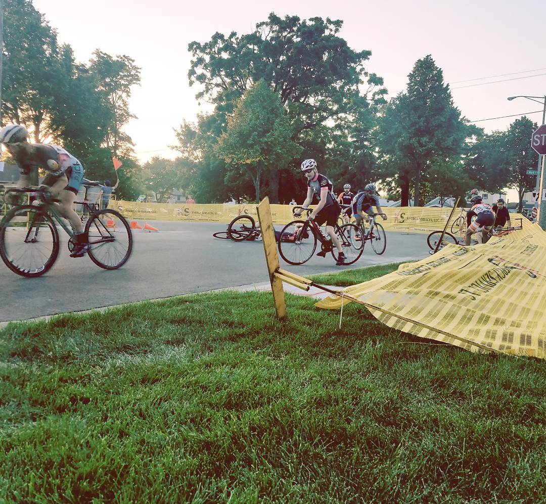 A crash at the Bay View Fixed Gear Omnium