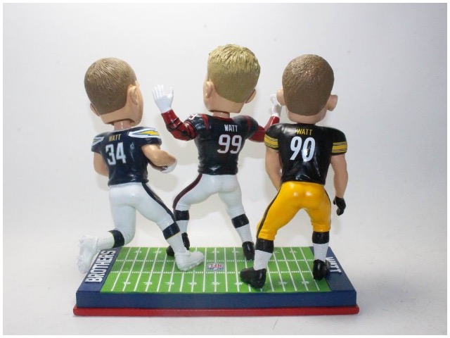 Watt Brothers NFL Triple Bobblehead